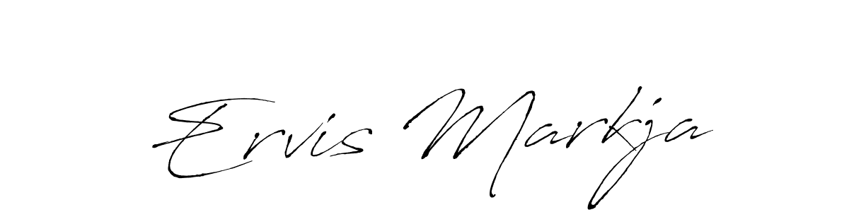 Also we have Ervis Markja name is the best signature style. Create professional handwritten signature collection using Antro_Vectra autograph style. Ervis Markja signature style 6 images and pictures png