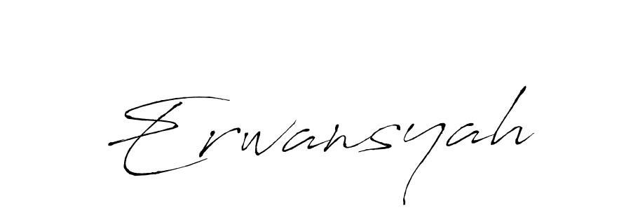 Design your own signature with our free online signature maker. With this signature software, you can create a handwritten (Antro_Vectra) signature for name Erwansyah. Erwansyah signature style 6 images and pictures png