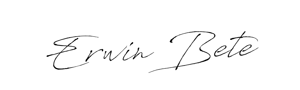 Also we have Erwin Bete name is the best signature style. Create professional handwritten signature collection using Antro_Vectra autograph style. Erwin Bete signature style 6 images and pictures png