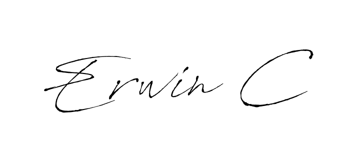 Similarly Antro_Vectra is the best handwritten signature design. Signature creator online .You can use it as an online autograph creator for name Erwin C. Erwin C signature style 6 images and pictures png