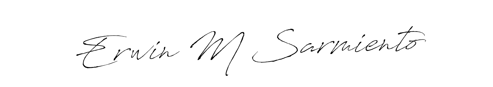 Also You can easily find your signature by using the search form. We will create Erwin M Sarmiento name handwritten signature images for you free of cost using Antro_Vectra sign style. Erwin M Sarmiento signature style 6 images and pictures png