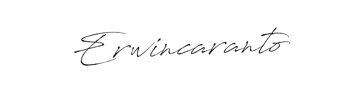 Make a beautiful signature design for name Erwincaranto. With this signature (Antro_Vectra) style, you can create a handwritten signature for free. Erwincaranto signature style 6 images and pictures png