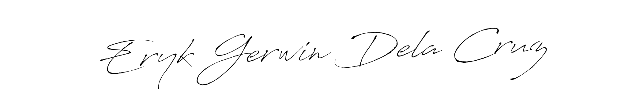 Antro_Vectra is a professional signature style that is perfect for those who want to add a touch of class to their signature. It is also a great choice for those who want to make their signature more unique. Get Eryk Gerwin Dela Cruz name to fancy signature for free. Eryk Gerwin Dela Cruz signature style 6 images and pictures png