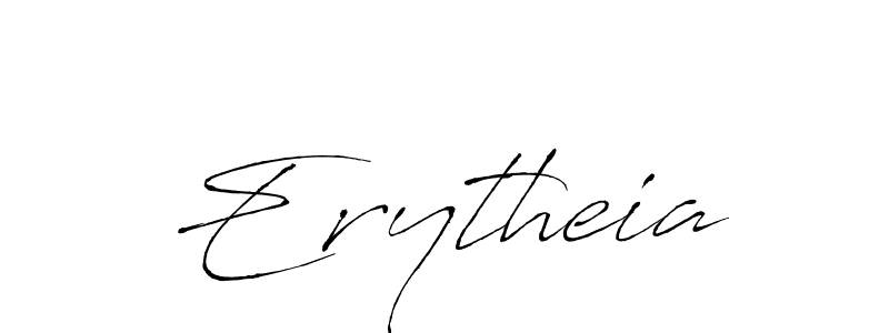 Design your own signature with our free online signature maker. With this signature software, you can create a handwritten (Antro_Vectra) signature for name Erytheia. Erytheia signature style 6 images and pictures png