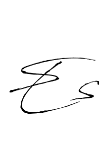You should practise on your own different ways (Antro_Vectra) to write your name (Es) in signature. don't let someone else do it for you. Es signature style 6 images and pictures png