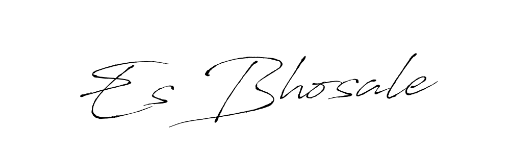 Also You can easily find your signature by using the search form. We will create Es Bhosale name handwritten signature images for you free of cost using Antro_Vectra sign style. Es Bhosale signature style 6 images and pictures png