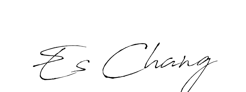 You should practise on your own different ways (Antro_Vectra) to write your name (Es Chang) in signature. don't let someone else do it for you. Es Chang signature style 6 images and pictures png