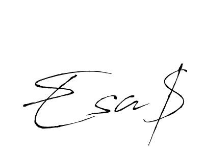 Also You can easily find your signature by using the search form. We will create Esa$ name handwritten signature images for you free of cost using Antro_Vectra sign style. Esa$ signature style 6 images and pictures png