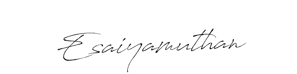 Also we have Esaiyamuthan name is the best signature style. Create professional handwritten signature collection using Antro_Vectra autograph style. Esaiyamuthan signature style 6 images and pictures png