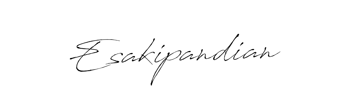 Make a beautiful signature design for name Esakipandian. With this signature (Antro_Vectra) style, you can create a handwritten signature for free. Esakipandian signature style 6 images and pictures png