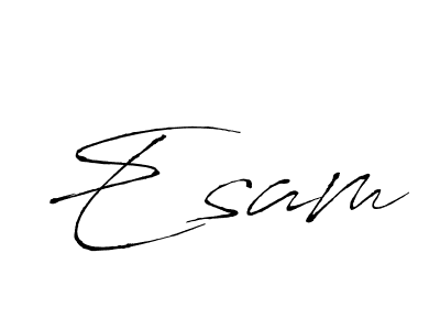 Create a beautiful signature design for name Esam. With this signature (Antro_Vectra) fonts, you can make a handwritten signature for free. Esam signature style 6 images and pictures png