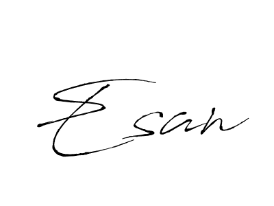 Use a signature maker to create a handwritten signature online. With this signature software, you can design (Antro_Vectra) your own signature for name Esan. Esan signature style 6 images and pictures png