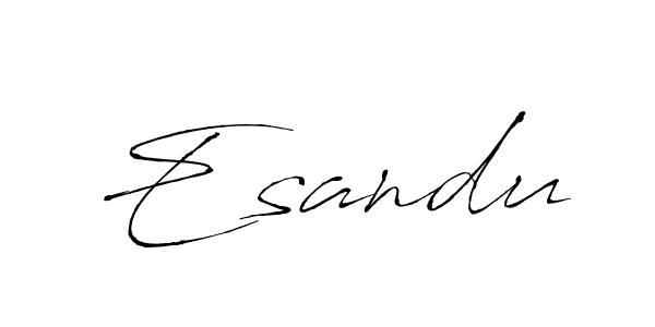 Use a signature maker to create a handwritten signature online. With this signature software, you can design (Antro_Vectra) your own signature for name Esandu. Esandu signature style 6 images and pictures png