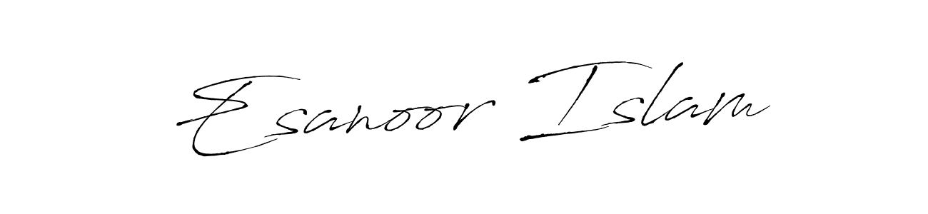 Also we have Esanoor Islam name is the best signature style. Create professional handwritten signature collection using Antro_Vectra autograph style. Esanoor Islam signature style 6 images and pictures png