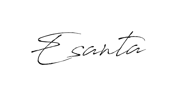 Antro_Vectra is a professional signature style that is perfect for those who want to add a touch of class to their signature. It is also a great choice for those who want to make their signature more unique. Get Esanta name to fancy signature for free. Esanta signature style 6 images and pictures png