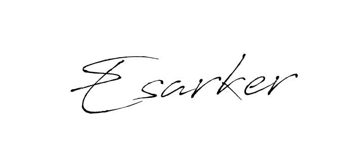 How to make Esarker signature? Antro_Vectra is a professional autograph style. Create handwritten signature for Esarker name. Esarker signature style 6 images and pictures png