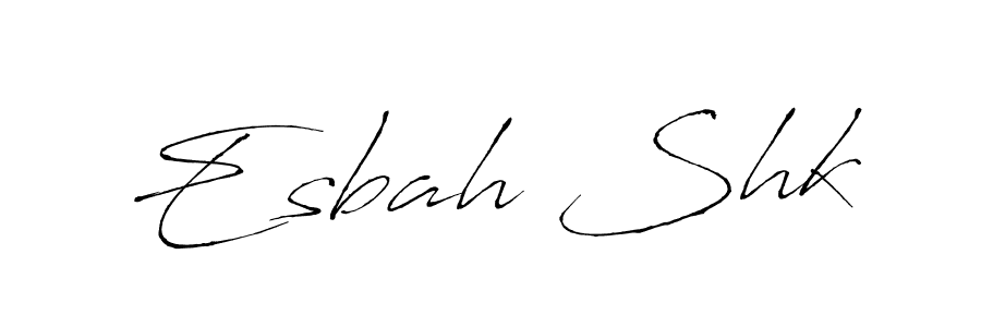 Create a beautiful signature design for name Esbah Shk. With this signature (Antro_Vectra) fonts, you can make a handwritten signature for free. Esbah Shk signature style 6 images and pictures png