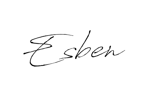 Create a beautiful signature design for name Esben. With this signature (Antro_Vectra) fonts, you can make a handwritten signature for free. Esben signature style 6 images and pictures png