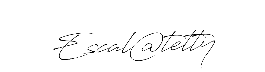 Use a signature maker to create a handwritten signature online. With this signature software, you can design (Antro_Vectra) your own signature for name Escal@tetty. Escal@tetty signature style 6 images and pictures png