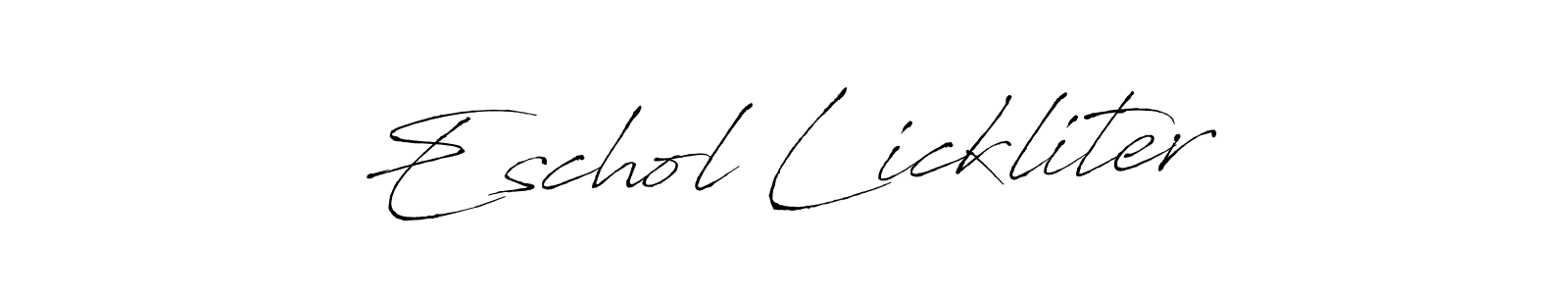 Create a beautiful signature design for name Eschol Lickliter. With this signature (Antro_Vectra) fonts, you can make a handwritten signature for free. Eschol Lickliter signature style 6 images and pictures png