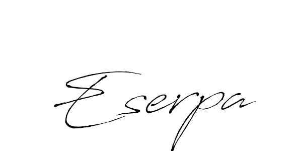 Eserpa stylish signature style. Best Handwritten Sign (Antro_Vectra) for my name. Handwritten Signature Collection Ideas for my name Eserpa. Eserpa signature style 6 images and pictures png