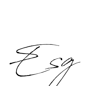 How to make Esg name signature. Use Antro_Vectra style for creating short signs online. This is the latest handwritten sign. Esg signature style 6 images and pictures png