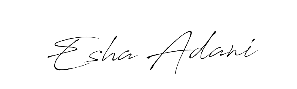 How to make Esha Adani name signature. Use Antro_Vectra style for creating short signs online. This is the latest handwritten sign. Esha Adani signature style 6 images and pictures png