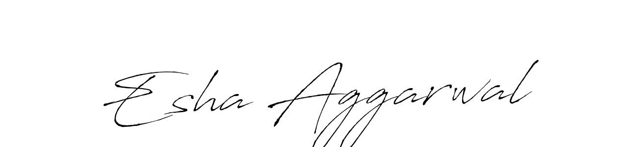 Create a beautiful signature design for name Esha Aggarwal. With this signature (Antro_Vectra) fonts, you can make a handwritten signature for free. Esha Aggarwal signature style 6 images and pictures png