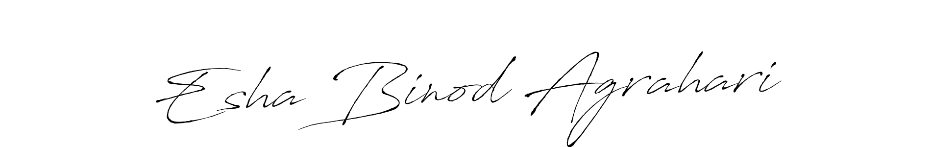 It looks lik you need a new signature style for name Esha Binod Agrahari. Design unique handwritten (Antro_Vectra) signature with our free signature maker in just a few clicks. Esha Binod Agrahari signature style 6 images and pictures png