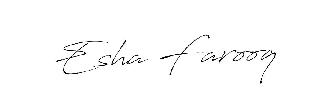 Use a signature maker to create a handwritten signature online. With this signature software, you can design (Antro_Vectra) your own signature for name Esha Farooq. Esha Farooq signature style 6 images and pictures png