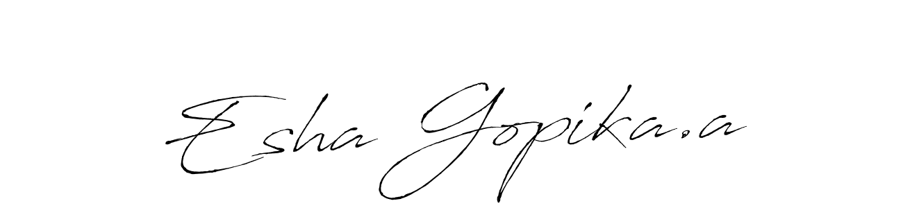 It looks lik you need a new signature style for name Esha Gopika.a. Design unique handwritten (Antro_Vectra) signature with our free signature maker in just a few clicks. Esha Gopika.a signature style 6 images and pictures png