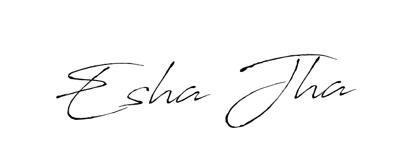 Use a signature maker to create a handwritten signature online. With this signature software, you can design (Antro_Vectra) your own signature for name Esha Jha. Esha Jha signature style 6 images and pictures png