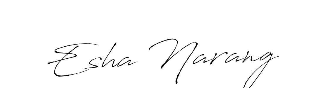 How to make Esha Narang signature? Antro_Vectra is a professional autograph style. Create handwritten signature for Esha Narang name. Esha Narang signature style 6 images and pictures png