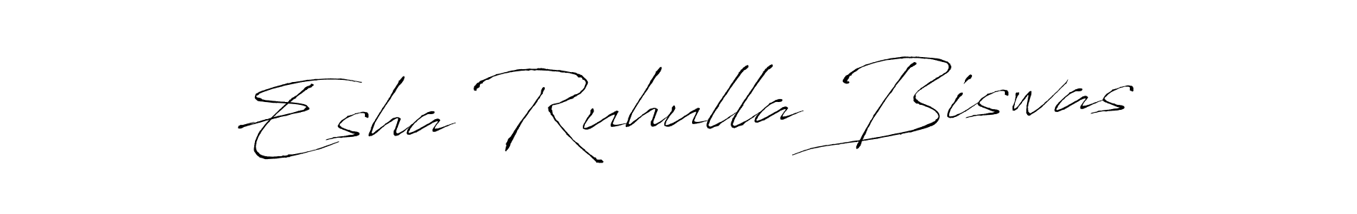 How to make Esha Ruhulla Biswas signature? Antro_Vectra is a professional autograph style. Create handwritten signature for Esha Ruhulla Biswas name. Esha Ruhulla Biswas signature style 6 images and pictures png
