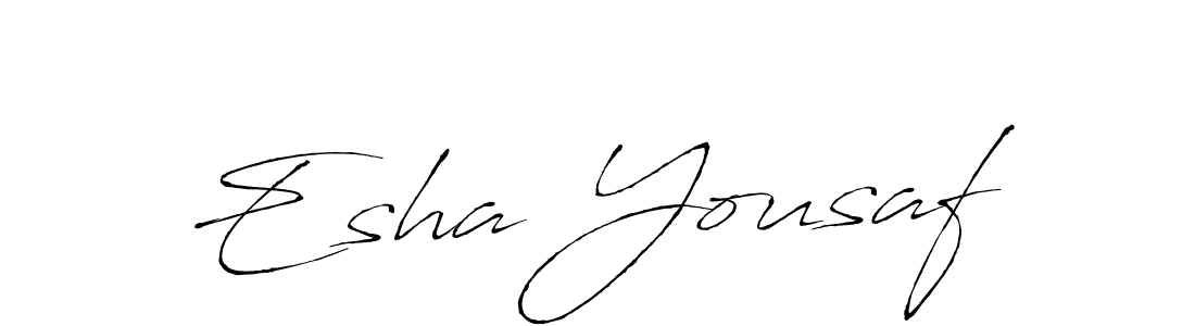 You should practise on your own different ways (Antro_Vectra) to write your name (Esha Yousaf) in signature. don't let someone else do it for you. Esha Yousaf signature style 6 images and pictures png