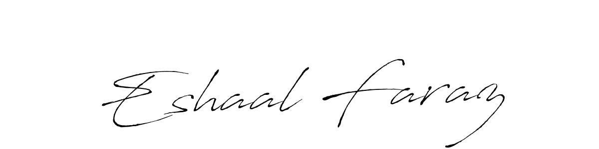 Create a beautiful signature design for name Eshaal Faraz. With this signature (Antro_Vectra) fonts, you can make a handwritten signature for free. Eshaal Faraz signature style 6 images and pictures png