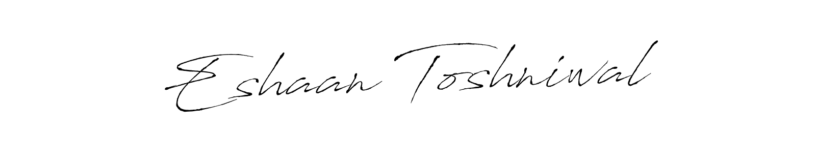 This is the best signature style for the Eshaan Toshniwal name. Also you like these signature font (Antro_Vectra). Mix name signature. Eshaan Toshniwal signature style 6 images and pictures png