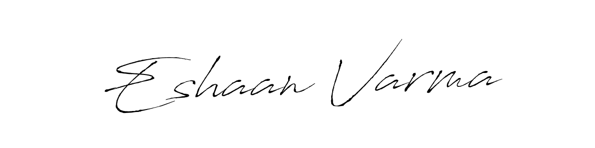 Antro_Vectra is a professional signature style that is perfect for those who want to add a touch of class to their signature. It is also a great choice for those who want to make their signature more unique. Get Eshaan Varma name to fancy signature for free. Eshaan Varma signature style 6 images and pictures png