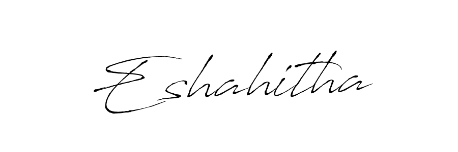 How to make Eshahitha name signature. Use Antro_Vectra style for creating short signs online. This is the latest handwritten sign. Eshahitha signature style 6 images and pictures png