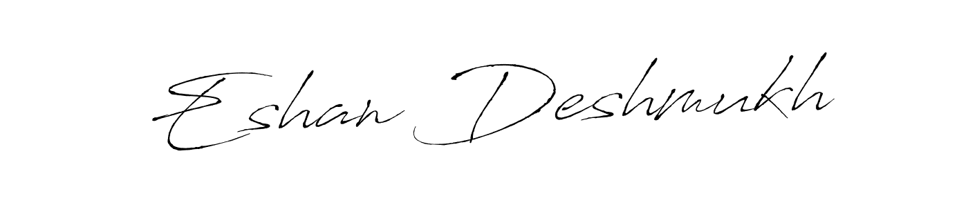 Make a beautiful signature design for name Eshan Deshmukh. With this signature (Antro_Vectra) style, you can create a handwritten signature for free. Eshan Deshmukh signature style 6 images and pictures png