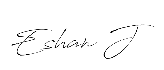 Use a signature maker to create a handwritten signature online. With this signature software, you can design (Antro_Vectra) your own signature for name Eshan J. Eshan J signature style 6 images and pictures png