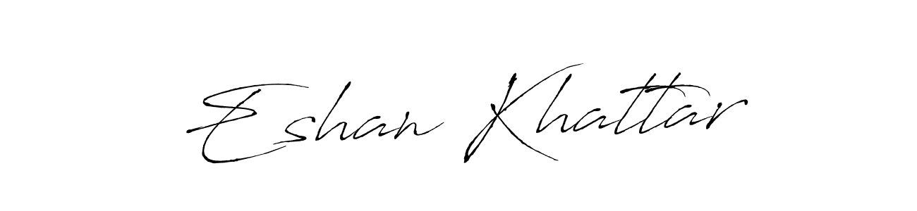 How to make Eshan Khattar name signature. Use Antro_Vectra style for creating short signs online. This is the latest handwritten sign. Eshan Khattar signature style 6 images and pictures png