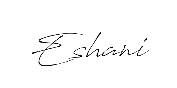 How to make Eshani name signature. Use Antro_Vectra style for creating short signs online. This is the latest handwritten sign. Eshani signature style 6 images and pictures png