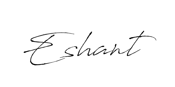 The best way (Antro_Vectra) to make a short signature is to pick only two or three words in your name. The name Eshant include a total of six letters. For converting this name. Eshant signature style 6 images and pictures png