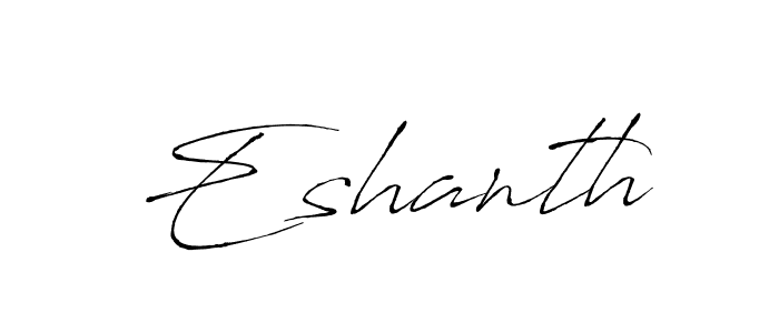 How to make Eshanth signature? Antro_Vectra is a professional autograph style. Create handwritten signature for Eshanth name. Eshanth signature style 6 images and pictures png