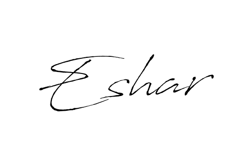 How to make Eshar name signature. Use Antro_Vectra style for creating short signs online. This is the latest handwritten sign. Eshar signature style 6 images and pictures png