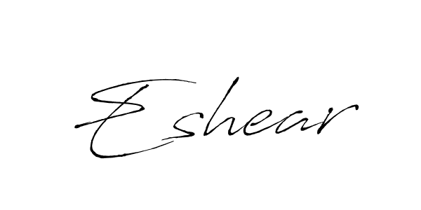 Also You can easily find your signature by using the search form. We will create Eshear name handwritten signature images for you free of cost using Antro_Vectra sign style. Eshear signature style 6 images and pictures png