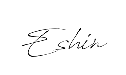Use a signature maker to create a handwritten signature online. With this signature software, you can design (Antro_Vectra) your own signature for name Eshin. Eshin signature style 6 images and pictures png