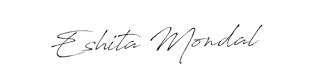 Design your own signature with our free online signature maker. With this signature software, you can create a handwritten (Antro_Vectra) signature for name Eshita Mondal. Eshita Mondal signature style 6 images and pictures png