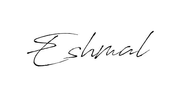 Make a beautiful signature design for name Eshmal. With this signature (Antro_Vectra) style, you can create a handwritten signature for free. Eshmal signature style 6 images and pictures png